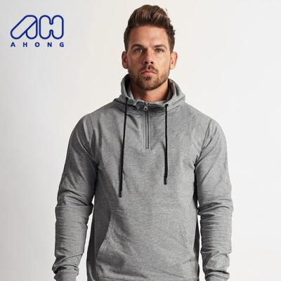 China High Quality Breathable Gym 2 Piece Suit Solid Color Hoodies Jogging Tracksuits Mens Skin Friendly Gym Fitness Sets With Zipper for sale