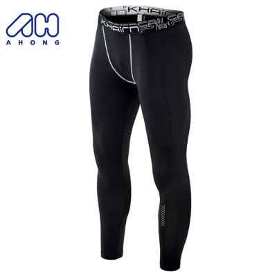 China Best Selling Breathable Men's Gym Training Fitness Sportswear Tight Skinny Elastic Waist Long Pants Casual Legging Outdoor Running for sale