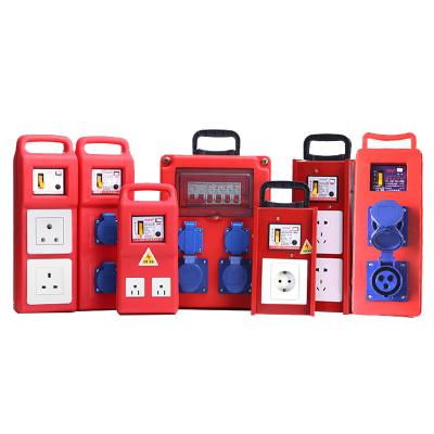 China UK EU US Franc Converter Plug Power OEM Service Room Portable Maintenance Box Residential / Multi-Purpose Red Dismountable Dispenser Socket for sale