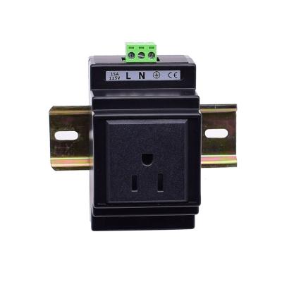 China Karwoll USA Industrial DIN35mm Modular Plug Rail Socket For America Universal Power Din Rail Electrical Outlet for sale