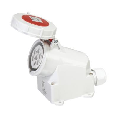 China Hot Sale Industrial Red 400v 6h ip67 16/32 Amp 7 Pin Male And Industrial Plug And Female Wall Socket For Ignition for sale