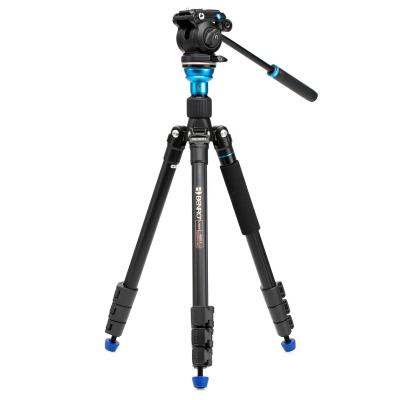 China Free Shipping PORTABLE Light Weight Tripod Monopod Head Outdoor Video Liquid Aluminum Tripod Travel Portable Tripod for sale