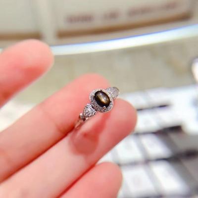 China New Design Competitive Price Natural Sapphire Love Ring CLASSIC Silver and Gold for sale