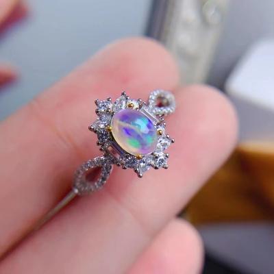 China New Designs Natural CLASSIC Low Price Opal With Platinum Gold Plated Wedding Couples Rings For Girls for sale