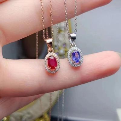 China Natural High Quality CLASSIC Ruby Tanzanite Tarot Designer Sunflower Infinity Necklace for sale