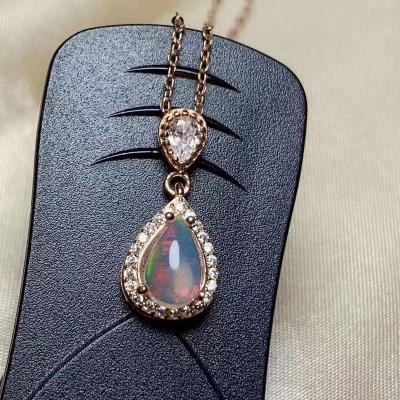 China New Design CLASSIC Wholesale Natural Opal Sun Natural Stone Necklaces For Women for sale