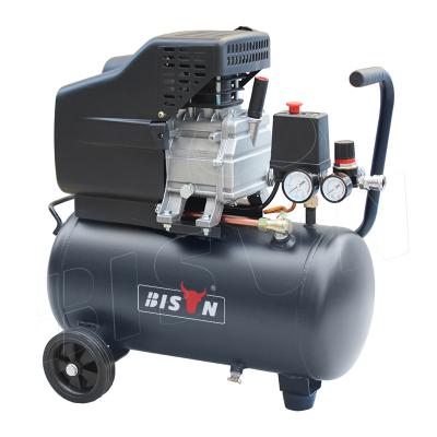 China Bison China Cheap 110V 220V 240V 2.5 Lubricated 24L Horsepower 24L Piston Direct Drive Air Compressor Machine Price for sale