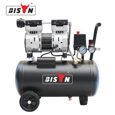 China Bison 750W 1Hp 24L Silent Portable Air Compressor Oil Free Machine for sale