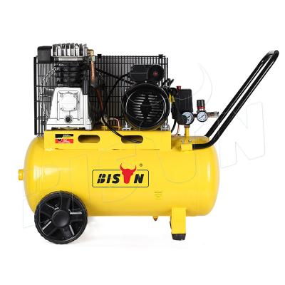 China Hotels Bison China 8bar 2.5Hp 100L Italy Belt Driven Air Compressor Machine for sale