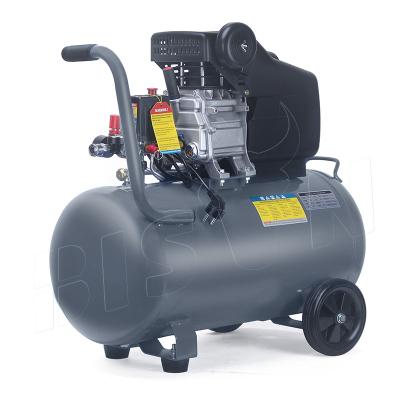 China Bison Lubricated 50Liter Lubricated Air Compressor 230V Direct Drive 8Bar Direct Driven Portable Air Compressor Machinery for sale