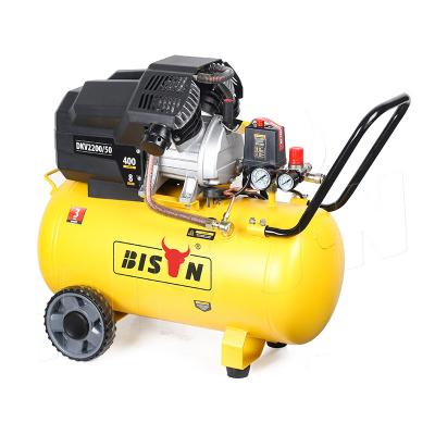 China Bison China Aircompressors Lubricated 50 Liter AC Piston Air Compressors for sale