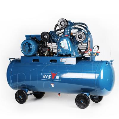 China Bison China Air Compressor Quality 8Bar 150L Belt Driven Lubricated Belt Driven Air Compressor 380V 3Phase 4Hp for sale