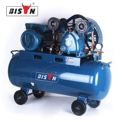 China Bison China 50L Lubricated Compressor 2Hp 8Bar Belt Compressor Air Lubricated Industrial Piston Machine for sale