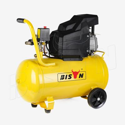 China Bison China Manufacture 50Liter Lubricated Air Compressor Direct Driven Portable 1.5Kilowatt Compressor for sale