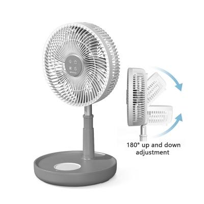 China Summer Low Price Round 5v Silent Table Light Hand Folding Wireless Fan Japanese Style Mini Telescopic Custom Size for sale