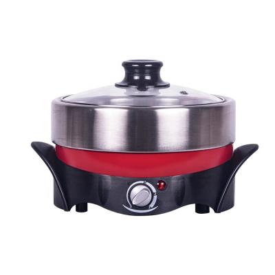 China Excellent Quality Outdoor Unique Shape Adjustable Temperature Control 800w 1.8lstainless Steel Electric Hot Pot Cooker for sale