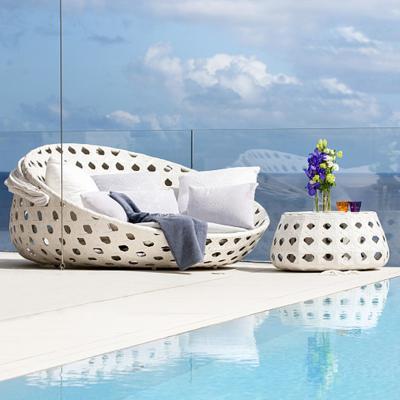 China Contemporary Newcomer Outdoor Garden Curved White Sectional Outdoor Sofa Garden Furniture Set Rattan Sofa New Outdoor for sale