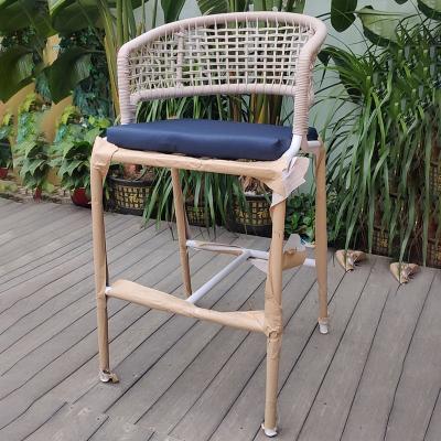 China Eco - Friendly French Balcony Furniture Set Rattan Chair / Wicker Club Chairs Rattan Bistro Chairs for sale