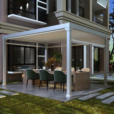 China Easily Assembled For New Zealand Restaurant Aluminum Outdoor Pergola Canopy Customizable Aluminum Outdoor Pergola With Roof for sale