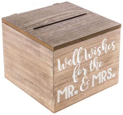 China H-117 Europe Farmhouse Vintage Country Wedding Antique Wooden Board And Good Wishes Box for sale