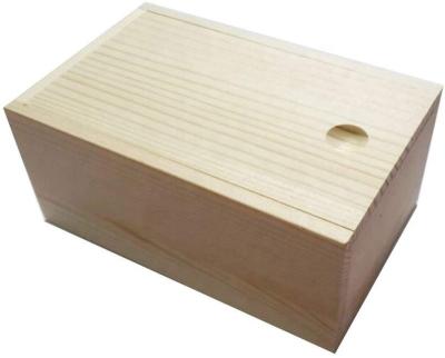 China Europe Wooden Unfinished Storage Box With Sliding Lid for sale