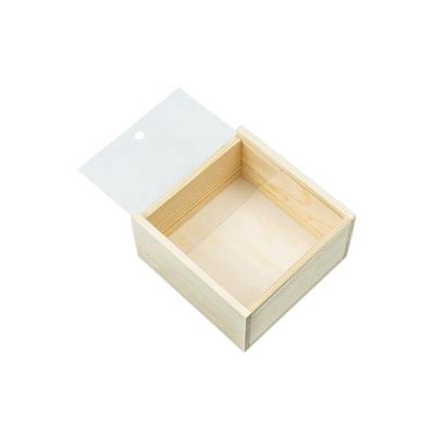 China None Wholesale Small Unfinished Wooden Storage Wooden Boxes With Lid for sale