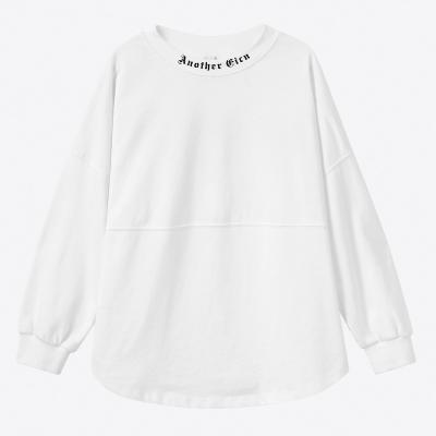 China Anti Shrink Big Kids Fashion 100% Cotton Comfortable Letter Printing Long Sleeve T Shirts for sale