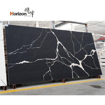 China 2023 Calacatta Skyline Stone Slab Quartz Countertops Durable Wholesale Black Artificial Stone Material From Spain for sale