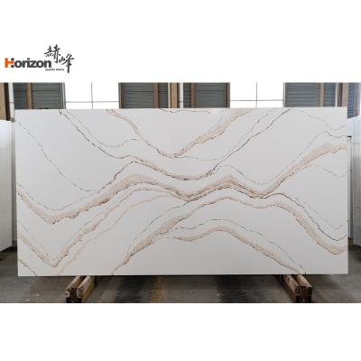 China 2023 Gold Horizon Quartz Stone Durable Quartzite Slab Artificial Quartz Slab For Countertop 3cm Quartz Slabs for sale