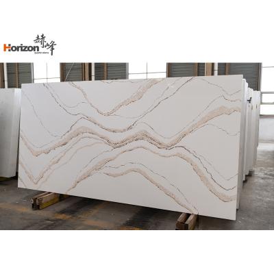 China Caxstone 2023 durable calacatta horizon quartz countertops quartz slabs gold snow white for sale