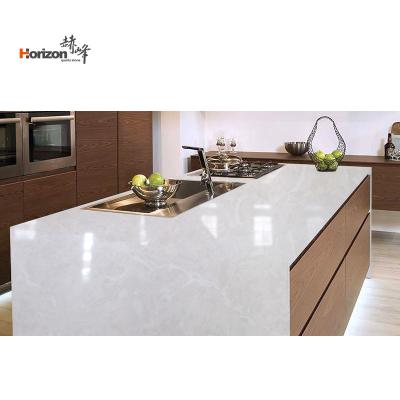 China Durable Horizon 30mm Gray Quartz Slab 2cm Carrara Quartz Countertops 2023 Thick Stone Slab for sale