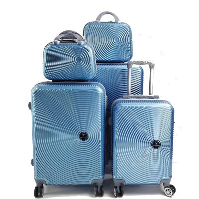 China Fashionable Rotatable Luggage 5 Set Wheels ABS 360 Degree 360 ​​Travel Lightweight Suitcase for sale