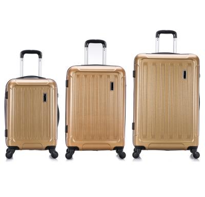 China Fashionable 3pcs Carry On Luggage Set Travel Luggage Bags Match Color Box ABS Luggage for sale