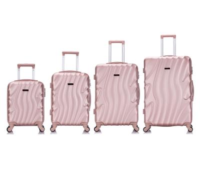 China 2020 Hot Selling Fashion Trendy ABS Luggage Rolling Luggage Set 4 Wheels Travel Luggage Bag for sale