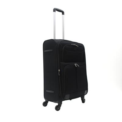 China Fashionable China Wholesale OEM Customized 600D Soft Travel 4 Wheels Luggage for sale