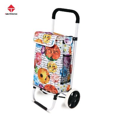 China Large Capacity Easy Folding Reusable Cheap Shopping Carts Bags Folding Trolley Shopping Trolley for sale