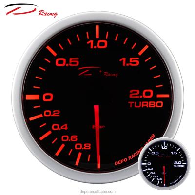 China Aluminum 60mm Boost Stepper Motor Automobile Racing Gauge for sale