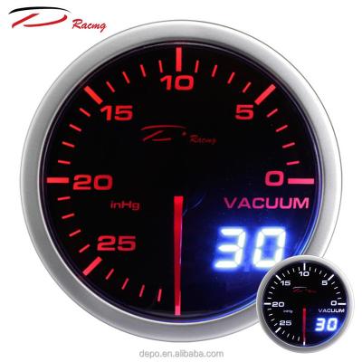 China 60mm Dual View UK Digital Auto Analog + Digital Vacuum Gauge D Racing Gauge Motor Meter Gauges WA6071BLED for sale