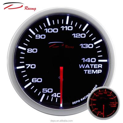 China 60mm Aluminum 2 Color Japanese Stepper Motor Racing Auto Racing Water Temperature Gauge for sale