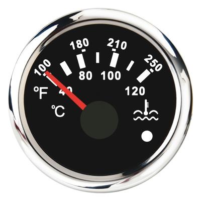 China 52mm Analog White Black Face LED Backlight Water Temperature Gauge With Sensor For Car Auto Auto 52mm for sale