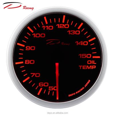 China Aluminum 60mm Oil Temp Gauge With Japanese D Series Stepper Motor Racing Gauge for sale