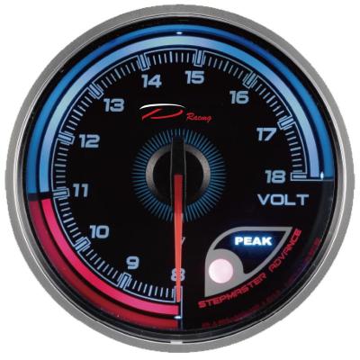 China high quality 60mm race car use volt gauge with 256 color led display 60mm for sale