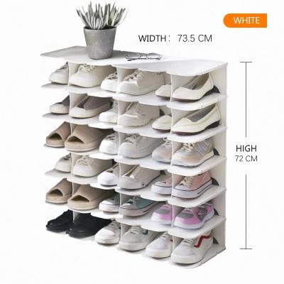 China Save Space Assemble Plastic Shoe Rack Shoe Organizer Cubby Locking Shoe Rack for sale