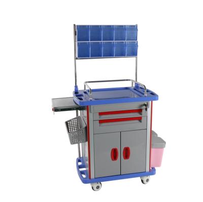 China Good Price Medical Device Crash Medical Trolley Hospital Medical Anesthesia Trolley Anesthesia Trolley for sale