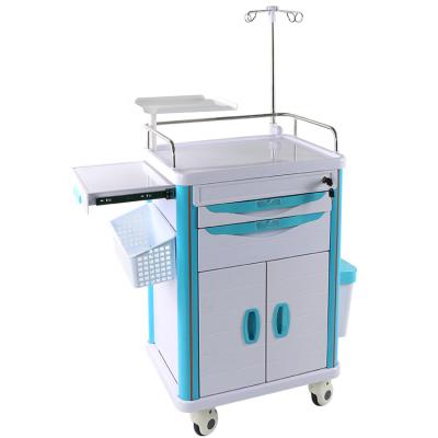 China Hospital reliable and cheap high quality ABS anesthesia cart traditional plastic multifunctional medical cart for sale