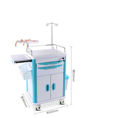 China Traditional Cheap Price ABS Emergency Trolley Hospital Treatment Medical Crash Trolley for sale