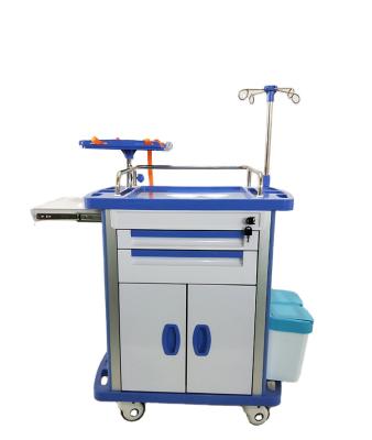 China Modern Most Selling Items ABS Medical Medical Cart Emergency Trolley Hospital Anesthesia Cart for sale