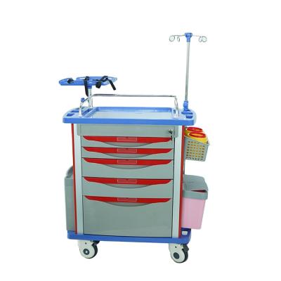 China High Quality And Cheap Price Hospital ABS Emergency Trolley Trolley With Casters for sale