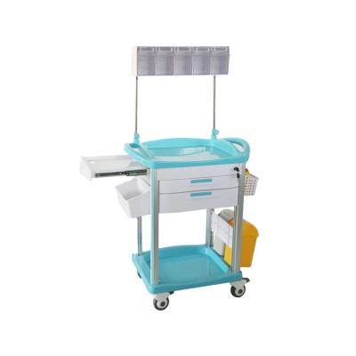 China Hot Selling Mobile Anesthesia Trolley Cart Product Anesthesia Trolley Cart With Soundproof Casters for sale