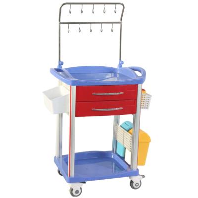 China Best Service Trolley Online Anethesia Trolley Double Row Medical Emergency Hospital Emergency Anesthesia Trolley for sale